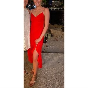 Beautiful red midi dress